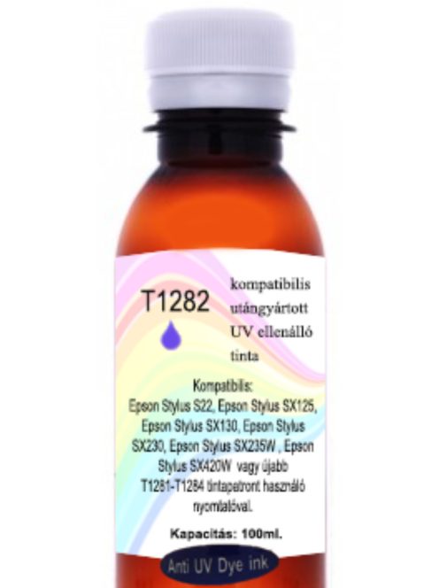 Utángyártott UV ellenálló T1282 Cyan 100ml (db)