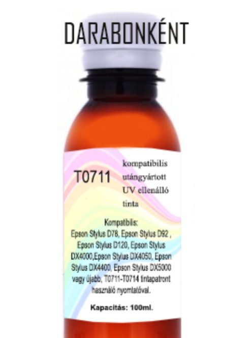 Utángyártott UV ellenálló T0711-714 100ml tinta (db)