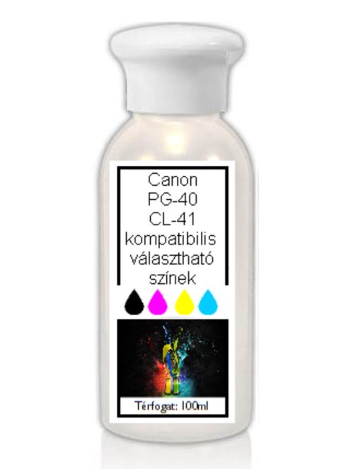 Utángyártott CL-41/ PG-40BK tinta, 100ml