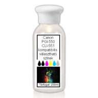 Utángyártott UV álló PG-550 / CLI-551 tinta 200ml