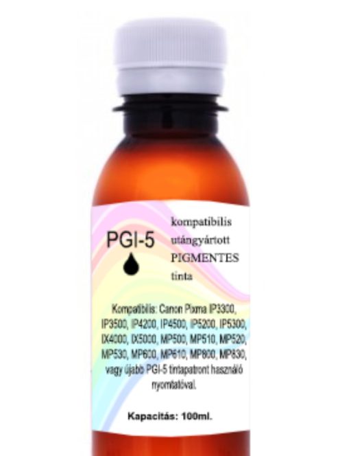 Utángyártott pigmentes PGI-5 black tinta, 100ml (db)
