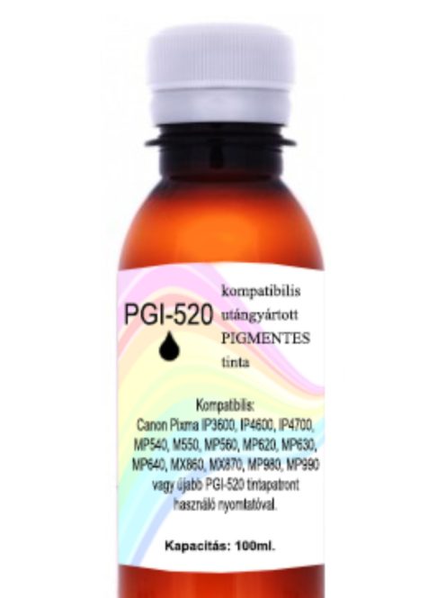 Utángyártott pigmentes PGI-520 black tinta, 100ml (db)