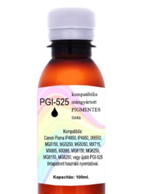 Utángyártott PGI-525 black víz alapú tinta, 100ml (db)