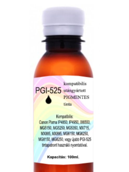 Utángyártott PGI-525 black pigmentes tinta, 100ml (db)