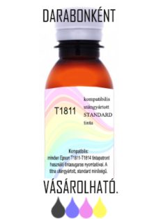   Utángyártott Epson T1811-T1814 kompatibilis standard tinta, 100ml (dye, db)