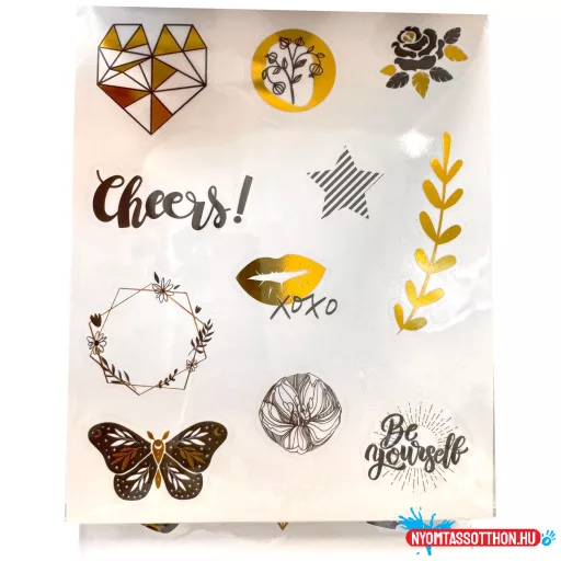 Színes Black&Gold matrica szett 3 ív