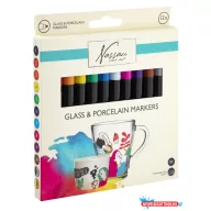 Színes Nassau üveg és porcelánfestő filctoll 12 db-os