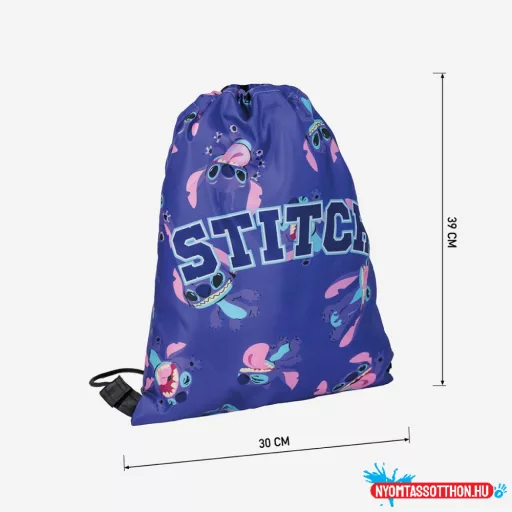 Disney Lilo és Stitch, A csillagkutya Purple sporttáska tornazsák 39 cm