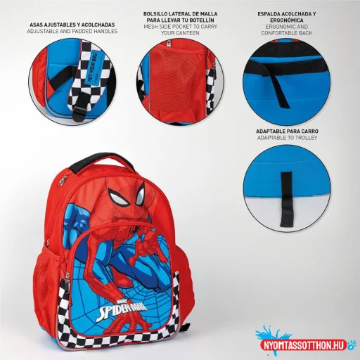 Pókember Checked iskolatáska, táska 42 cm