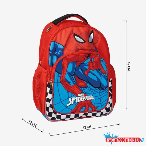 Pókember Checked iskolatáska, táska 42 cm