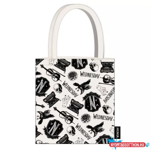 Wednesday Black shopping bag, bevásárlótáska 39 cm