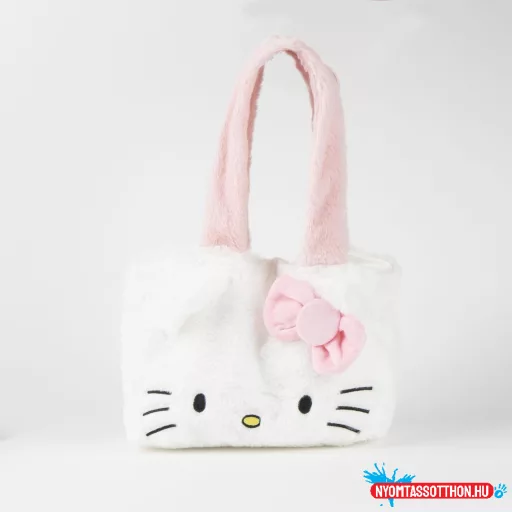 Hello Kitty White plüss shopping bag, bevásárlótáska 30 cm