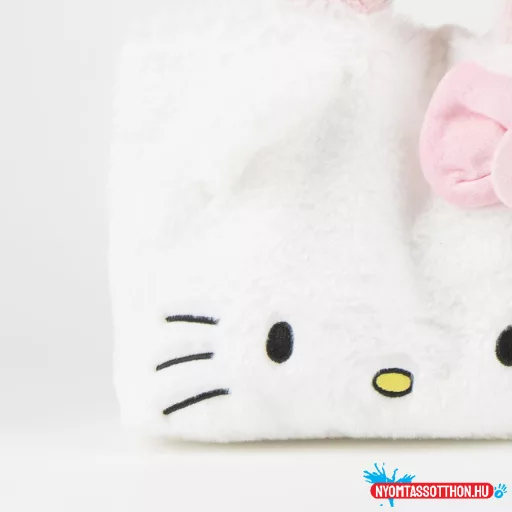Hello Kitty White plüss shopping bag, bevásárlótáska 30 cm