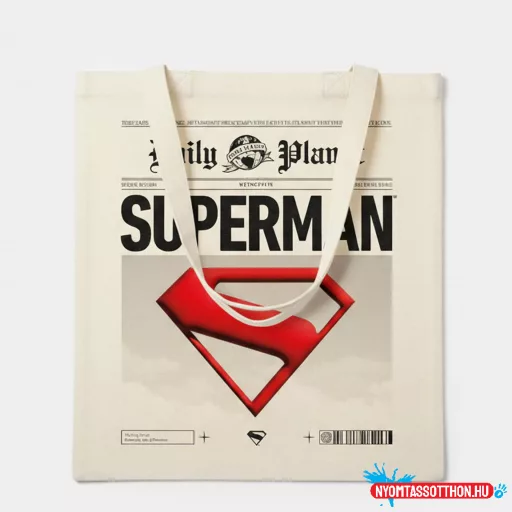 Superman Daily Planet shopping bag, bevásárlótáska 40 cm