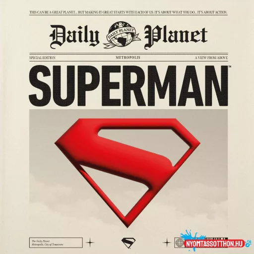 Superman Daily Planet shopping bag, bevásárlótáska 40 cm