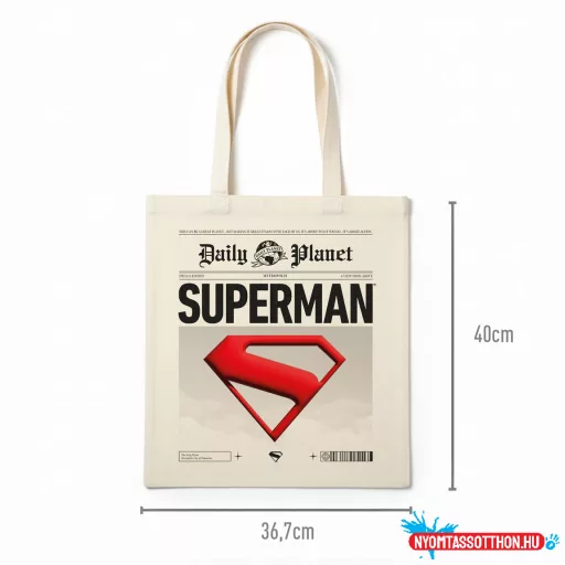 Superman Daily Planet shopping bag, bevásárlótáska 40 cm