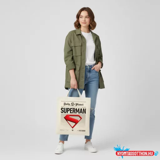 Superman Daily Planet shopping bag, bevásárlótáska 40 cm