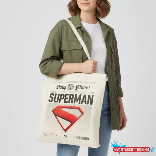 Superman Daily Planet shopping bag, bevásárlótáska 40 cm