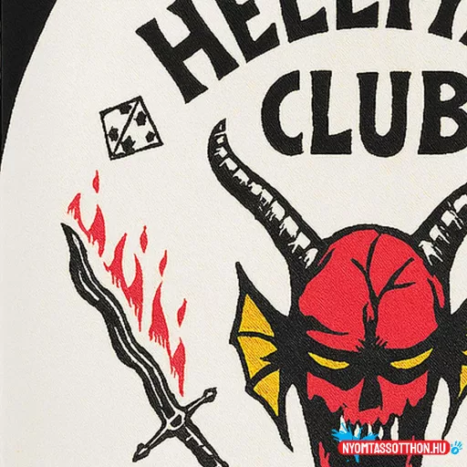 Stranger Things Hellfire Club shopping bag, bevásárlótáska 40 cm