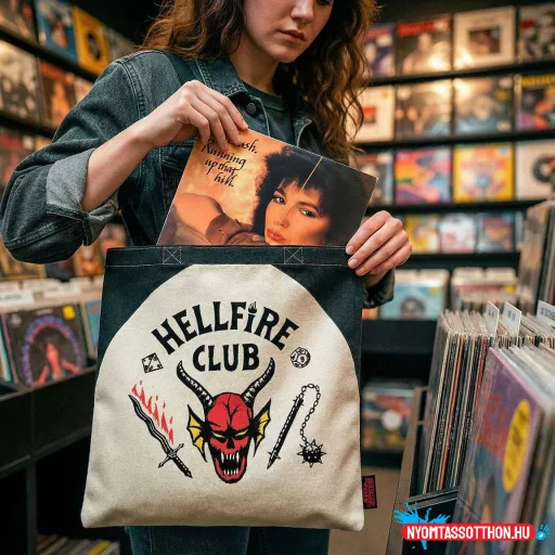Stranger Things Hellfire Club shopping bag, bevásárlótáska 40 cm