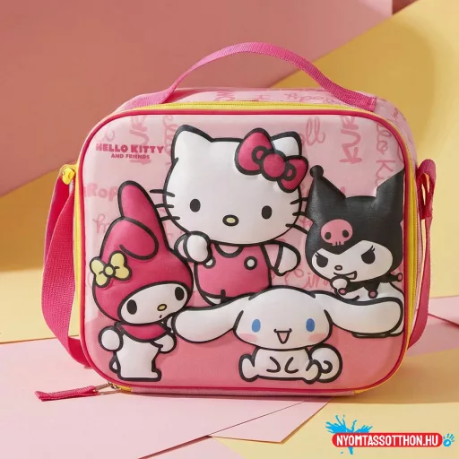 Hello Kitty Kawaii Cuties 3D thermo uzsonnás táska 24 cm