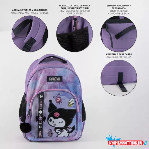 Hello Kitty Kuromi iskolatáska, táska 42 cm