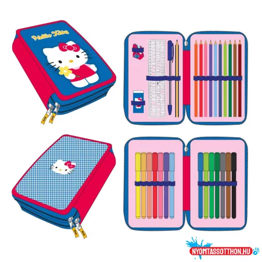 Hello Kitty Blue tolltartó töltött 2 emeletes
