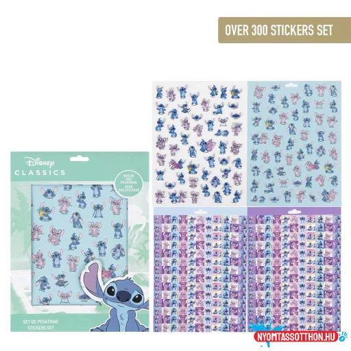 Disney Lilo és Stitch, A csillagkutya Alien matrica szett 300 db-os