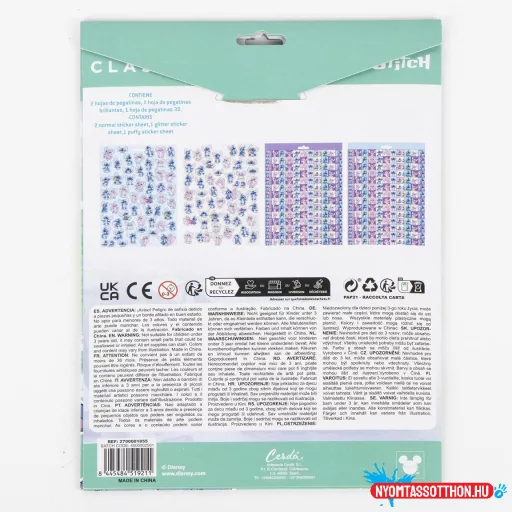 Disney Lilo és Stitch, A csillagkutya Alien matrica szett 300 db-os