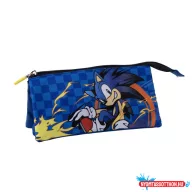 Sonic a sündisznó Sprint 3 rekeszes tolltartó 23 cm