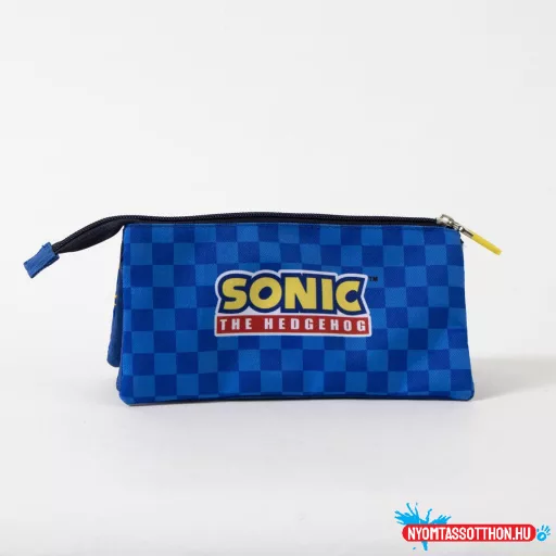 Sonic a sündisznó Sprint 3 rekeszes tolltartó 23 cm