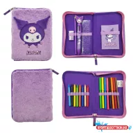   Hello Kitty Kuromi Purple plüss tolltartó töltött 2 emeletes
