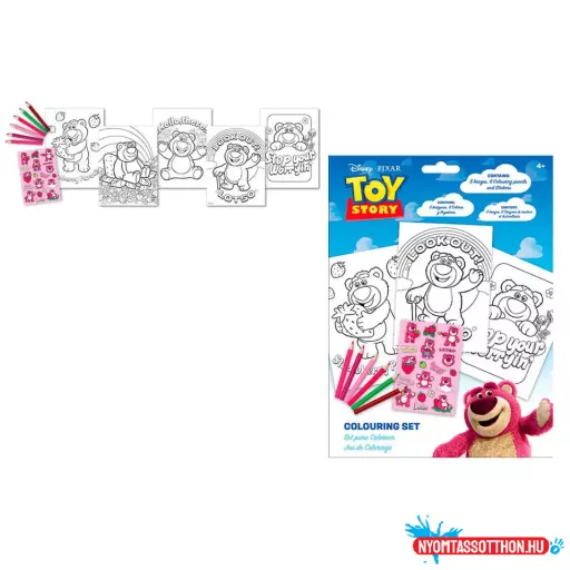 Disney Játékháború Lotso Strawberry színező szett matricával