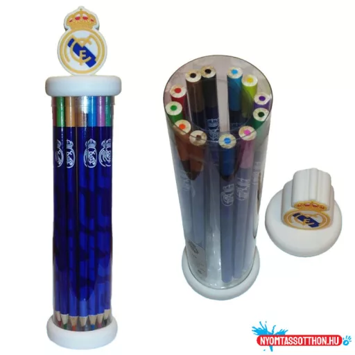 Real Madrid Emblem színes ceruza szett 3D dobozban 12 db-os