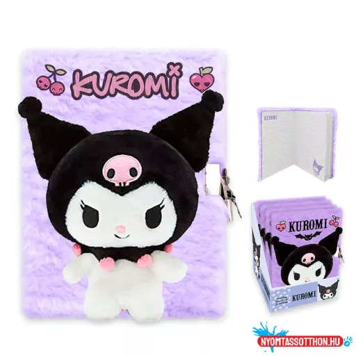 Hello Kitty Kuromi 3D plüss A5 lakatos napló