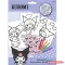 Hello Kitty Kuromi színező szett matricával