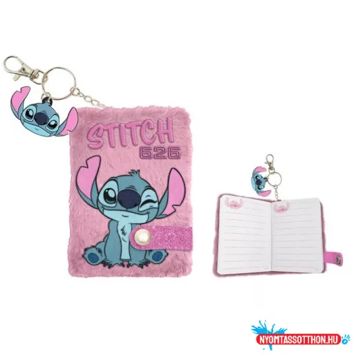 Disney Lilo és Stitch, A csillagkutya 626 plüss mini notesz tollal, kulcstartóval