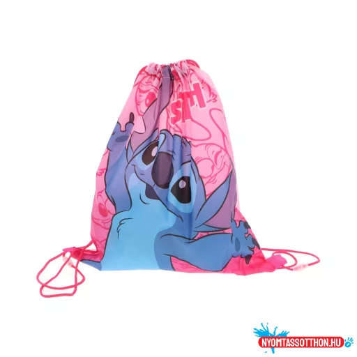 Disney Lilo és Stitch, A csillagkutya Pink Planet sporttáska, tornazsák 40 cm