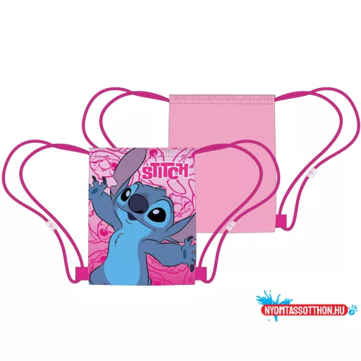 Disney Lilo és Stitch, A csillagkutya Pink Planet sporttáska, tornazsák 40 cm