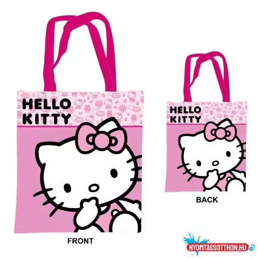 Hello Kitty Pink vászontáska, bevásárlótáska 44 cm