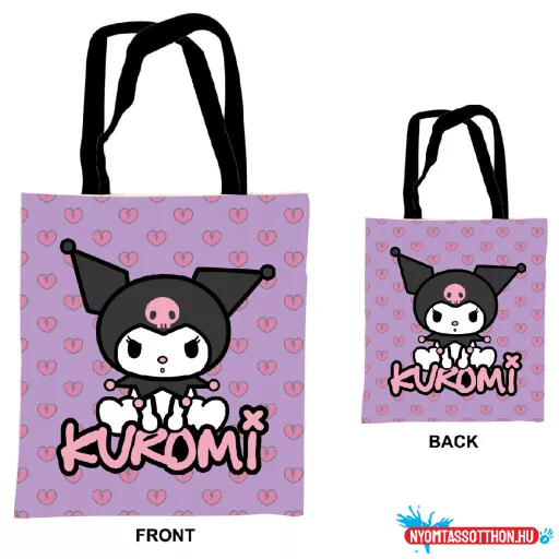 Hello Kitty Kuromi vászontáska, bevásárlótáska 44 cm