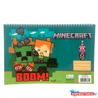Minecraft Boom A/4 spirál vázlatfüzet, 30 lapos