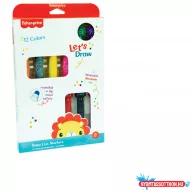 Fisher-Price Let's Draw kimosható filctoll 12 db-os