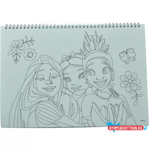 Disney Hercegnők Spring A/4 spirál vázlatfüzet 40 lapos matricával