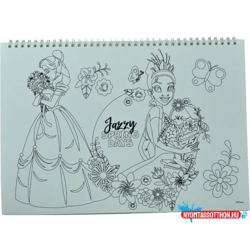 Disney Hercegnők Spring A/4 spirál vázlatfüzet 40 lapos matricával