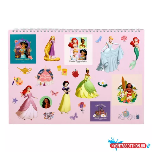 Disney Hercegnők Your World A/4 spirál vázlatfüzet 40 lapos matricával