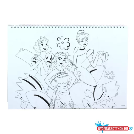 Disney Hercegnők Your World A/4 spirál vázlatfüzet 40 lapos matricával