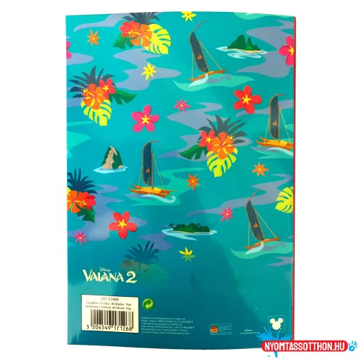 Disney Vaiana Big Sis B/5 vonalas füzet 40 lapos