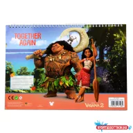 Disney Vaiana Together Again A/4 spirál vázlatfüzet 40 lapos matricával