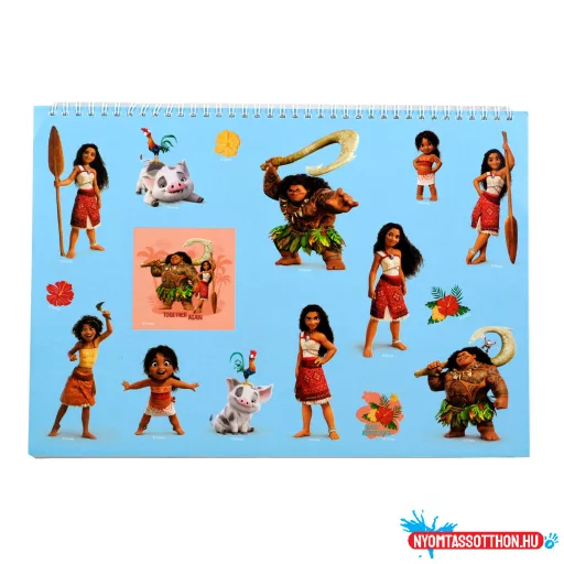 Disney Vaiana Together Again A/4 spirál vázlatfüzet 40 lapos matricával